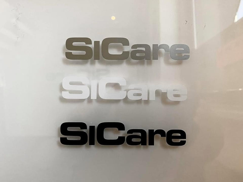 Sticker med SiCare logo
